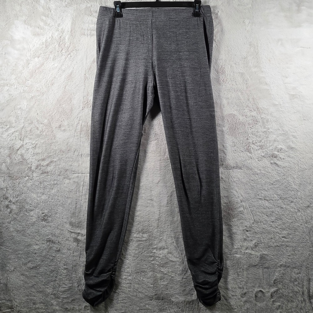 City Hearts Leggings Women Medium Gray Ruched Ankle Heathered Athleisure‎ Slim